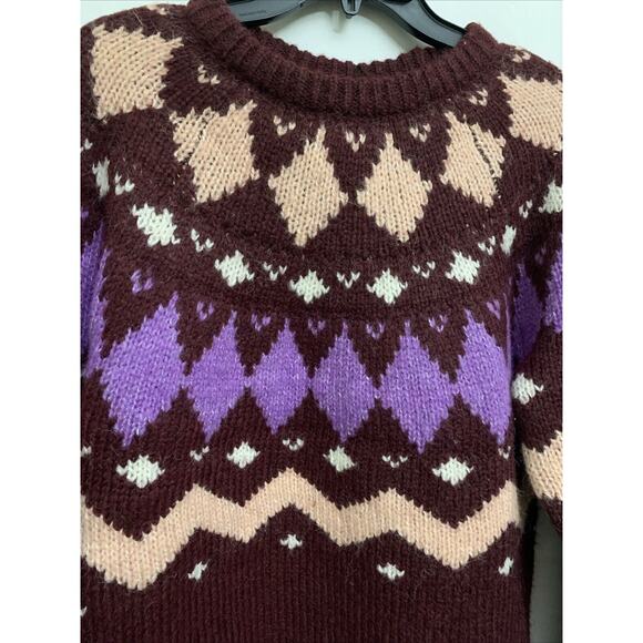 Vero Moda Fair Isle Sweater Womens L Nwt Nordic - Picture 4 of 6
